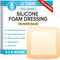 JJ CARE Silicone Foam Dressing 6x6, Pack of 5, Waterproof Wound Dressing with Adhesive Border
