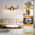 Apenath 3 Light Bathroom Vanity Light, Black and Gold Bathroom Wall Light Fixtures with Clear Glass Shade, Modern Wall