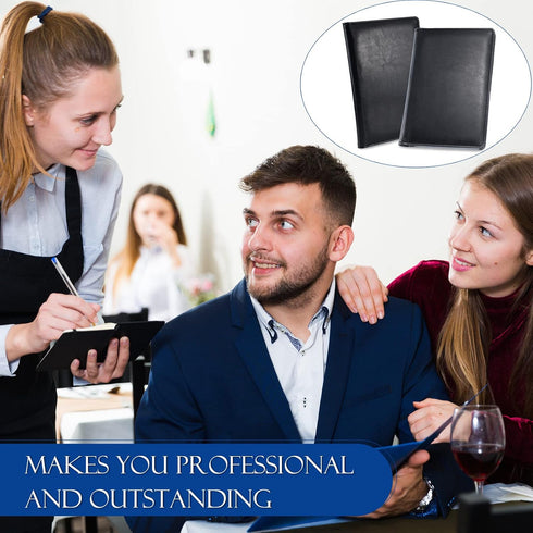6 Containlol Pcs Waitress Server Books Guest Book Pad Leather Money Organizer Wallet Organizer Waiter Cash Check Bill