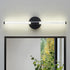 Lanhall LED Bathroom Light Fixture Modern Black Vanity Light Over Mirror Acrylic