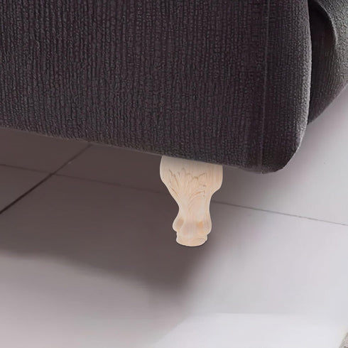 4pcs 12x6cm Kisangel Solid Wood Furniture Legs Carved Replacement Wooden Feet for Sofa Cabinet Table Desk Tv Stand DIY