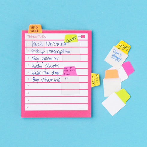 Avery Mini Ultra Tabs, 1" x 1.5", 2-Side Writable, Assorted Neon Colors, 80 Repositionable Tabs