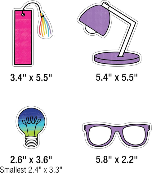 Schoolgirl Style Light Bulb Mini Bulletin Board Set, Reading Strategies, Book Decor for Classroom Decorations (31 pc)