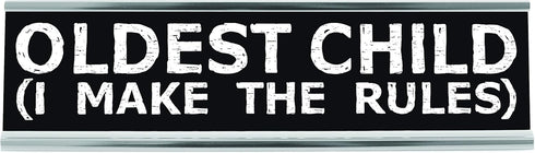 WELLSPRING "Oldest Child" Acrylic Desk Sign, Witty and Funny Desk Signs for Office, Perfect Gifts for Boss & Co Workers
