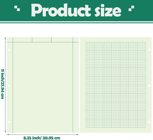 Seajan 5 Pcs Engineering Computation Pad, 8.5 x 11 Inches, Graph Paper Notebook, 100 Sheets/Pack for Engineers