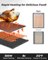 4 Settings, 350W, 120V(AC), Food Warming Mat with Dual Heating Zones, Temp Silicone Easy-Clean, Auto Shut-Off, Timer