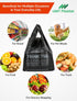 500 Count 12" 6" 22", 15 UMT Plastar Thank You Plastic Bags, x x Mic Black T Shirt Grocery Bags with Handles, Ideal
