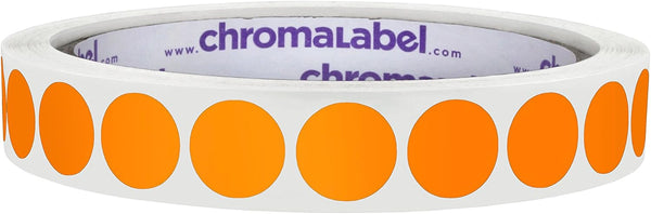 ChromaLabel 1/2 inch Round Colored Stickers, Removable Color Coding Labels for Arts and Crafts, 1000 Pieces - Orange