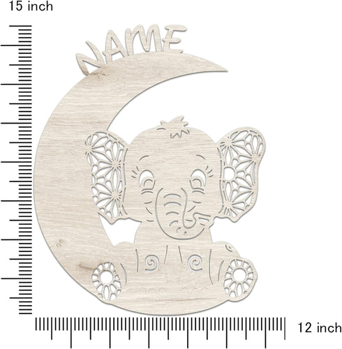 Namofactur Customizable Moonlit Elephant LED Night Light for Newborns