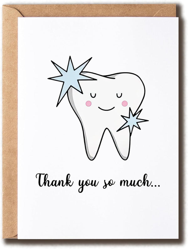 SNMDesigns Dentist Thank You Card - Thank You So Much Pretty Card -