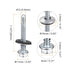 uxcell #12 x 1-1/2" Self Drilling Screws with Rubber Washer - 100pcs Zinc Plated Steel Roofing Screws