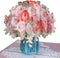Paper Love 3D Pop Up Card, Pink Roses Gift for Mother's Day, Birthday, Thank You, Get Well - 5" x 7" with Envelope