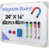 Message White Board 24" x 16" Small Dry Erase Calendar for Wall, Portable for Drawing and Teaching Memo