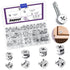 Swpeet 100Pcs 4 Sizes Furniture Connecting Cam Lock Fittings Assortment Kit for Closets and Bed Furniture
