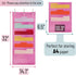 Mr. Pen Hanging Wall File Organizer, 6 Pocket Pink with 3 Overdoor Hangers Included