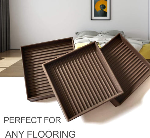 Yelanon Furniture Coasters, 4 Pcs 3” Non Slip Pads for Hardwood Floors, Anti Slide Floor Protector