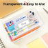 Double Layer Translucent Plastic Pencil Box,Hard Clear Pencil Case with Snap-Tight Lid for Pen, Pencils, School Office