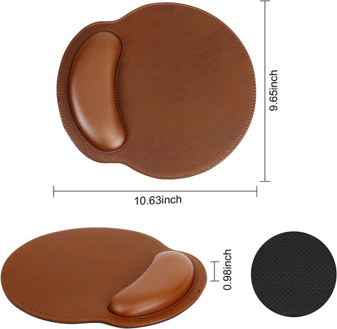 RICHEN Ergonomic PU Leather Keyboard Wrist Rest & Mouse Pad Set - Memory Foam for Comfort