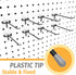 Black Pegboard Hooks 4 Inch, 50PC, Fit 1/8" or 1/4" Pegboard for Hanging Tools