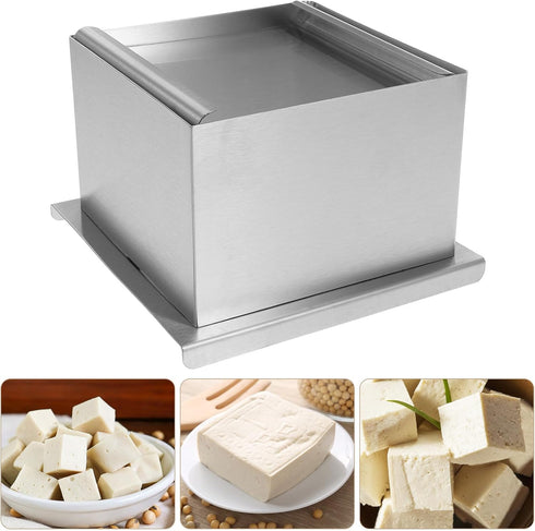 304 KALLORY Stainless Steel Tofu Maker and Press Mold Small Size Food-grade Bean Curd Making Tool for Homemade Tofu DIY