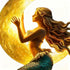 Generic Mermaid Night Light - Resin Touch Control Decoration, Bedroom Decorative Lamp, Nursery Home Bedside Accessory