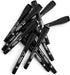Scribbledo 12 Pack Magnetic Dry Erase Markers, Black Fine Tip with Eraser Cap for Home, School & Office