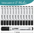 Permanent Markers Chisel Tip, Black, 12 Count, Quick Drying Ink, Works on Paper, Wood, Plastic, Metal and Glass, Great for Home, Office and School use by EXTRIC