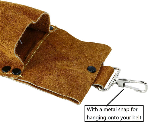 Flame-Resistant Leather Electrode Holder Bag/Welding Rod Pouch (gold brown) - Welding Rod Holder
