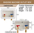 Washing Machine Outlet Box Sweat Thread with 2 inch Central Drain, 1/2 inch Thread, Connection for Hoses
