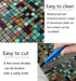 XUANINY Peel and Stick Backsplash Tiles for Kitchen, Bathroom, Self Adhesive Metal Aluminum Mosaic (11.81"x11.81")