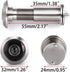 Sumnacon Safety Door Viewer,Solid Brass 220-degree Door Viewer/Peephole with Heavy Duty Rotating Privacy Cover for 1-3/8" to 2-1/6" Doors, Durable Door Viewer for Home Office Hotel (2 Pcs Silver)