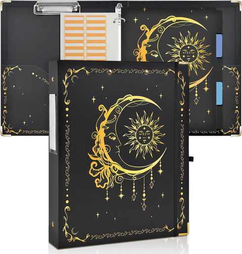 Cute 3 Ring Binder, 1 Inch, Decorative Clipboard Binder with 5 Tab Dividers, Fits A4 Paper, School Office Supplies
