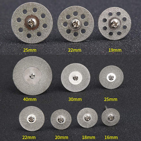 Oudtinx 10PCS 1/8" Diamond Cutting Wheel Blades Set Compatible with Dremel Rotary Tool