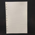 Chris.W 80 Sheets B5 Size Lined 9-Holes Traveler's Notebook Planner Filler Papers - Beige Color