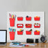 20 Pack Pegboard Cups and Bins Set, Wall Organizer with Hooks and Loops for Garage Craft Office Storage