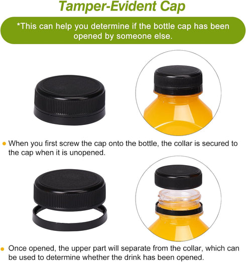 45pcs 16oz TOMNK Juice Bottles with Lids, Reusable Plastic Juice Bottles with Caps and Labels, Funnel, Brush Beverage
