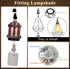 DiCUNO E26 Edison Vintage Lamp Socket, Retro Pendant Lamp Holder, Antique Look for Industrial DIY Lighting