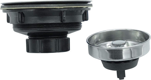 Basket Strainer 4 Inch Kitchen Sink Steel Drain with ABS Base for American Standard Kitchen Sink