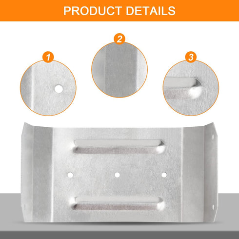 Downspout Adapter Gutter Pipe Clip Hidden Bracket Set of 2, 3x4, White