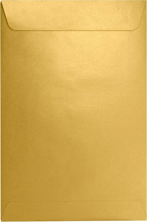 LUXPaper 6 x 9 Open End Envelopes | Peel & Press | Gold Metallic | 80lb. Text | 50 Qty