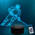 3D 16 Dimmable Lampeez Ice Hockey Player Night Lights for Kids LED Colors Remote Control Changing Touch Table Desk Lamp