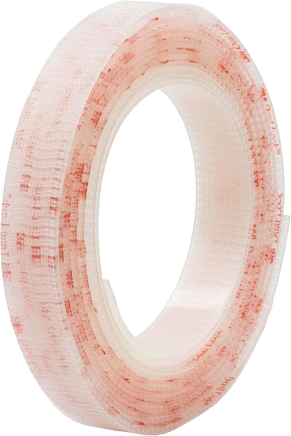 Scotch Industrial Strength 1" x 10ft Clear Self Mating Reclosable Fasteners, No Tools Needed, Waterproof for Home