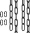 garini 3 Feet Industrial Black Light Fixture Chain, Metal Pendant Chandelier Chain,