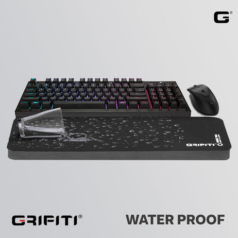 GRIFITI Fat Wrist Pad 24" x 4" x 0.75" Inch - Ergonomic Mousepad Support for Keyboards, Mouse, Trackball