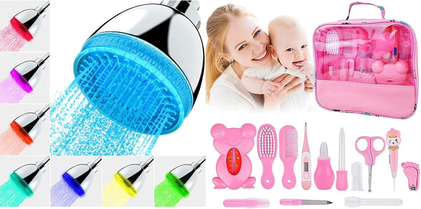 LED Shower Head, Shower Head with Light, 7 Color Flash Light Automatically