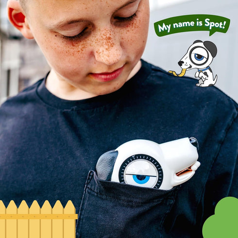 Famm 4-in-1 3+, Handy Spot The Dog Kids Tape Measure with Adjustable Level Eye, Angle Finder & Eraser Ears Montessori