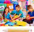 goldhik 13.3'' Wooden Jumbo Pencils, Giant Pencils Funny Big Novelty Pencil With Cap For School Home Office Prop