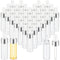 100 Pcs Mini Clear Glass Dropper Bottles Bulk with Cap for Essential Oil Tincture Sample Containers Perfume Liquid (5