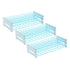 PATIKIL 40 Holes Test Tube Rack, 3 Pcs Detachable Holder for 18mm Dia Tube, Blue