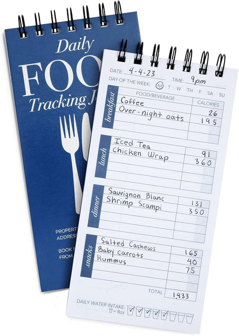 Juvale 12-Pack Food Journal for Weight Loss, 4x8 inches Daily Food Log Tracker Diary for Men, Women